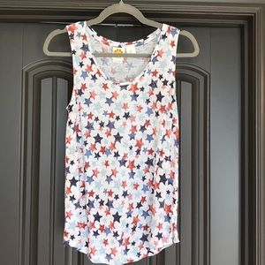 Linen stars tank top